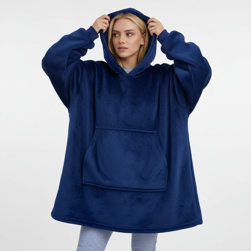 Oversized Hooded Blanket Robe