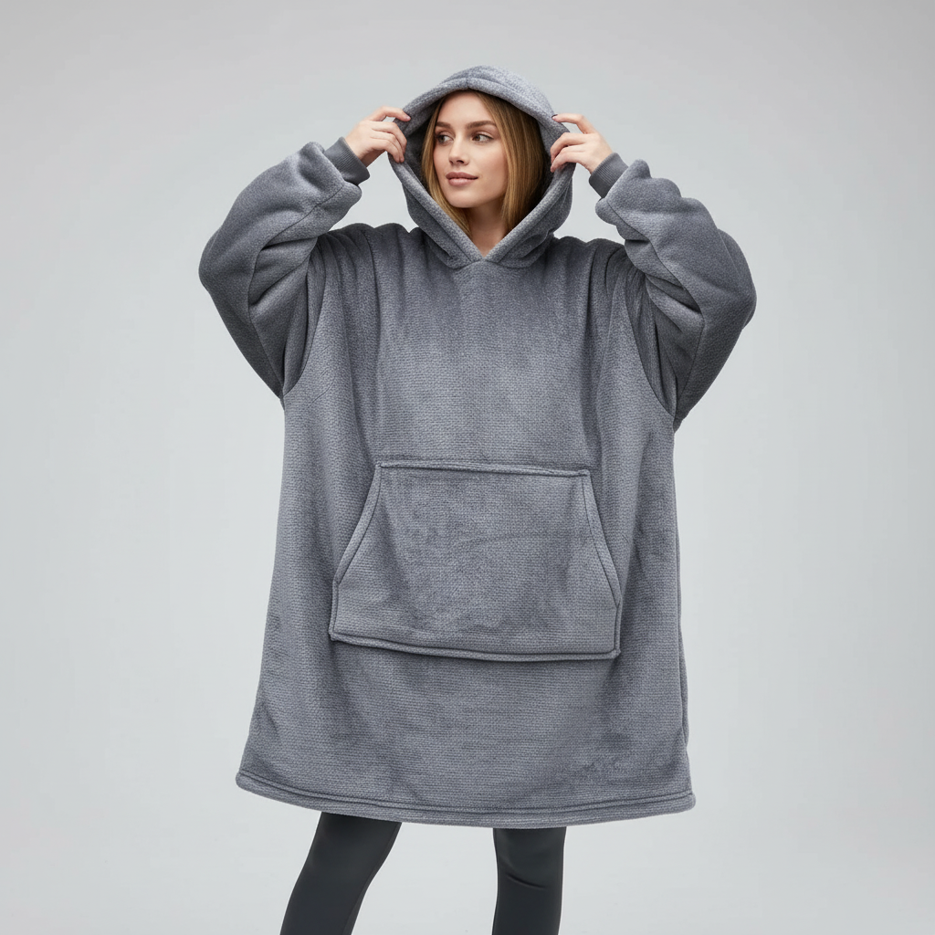 Oversized Hooded Blanket Robe