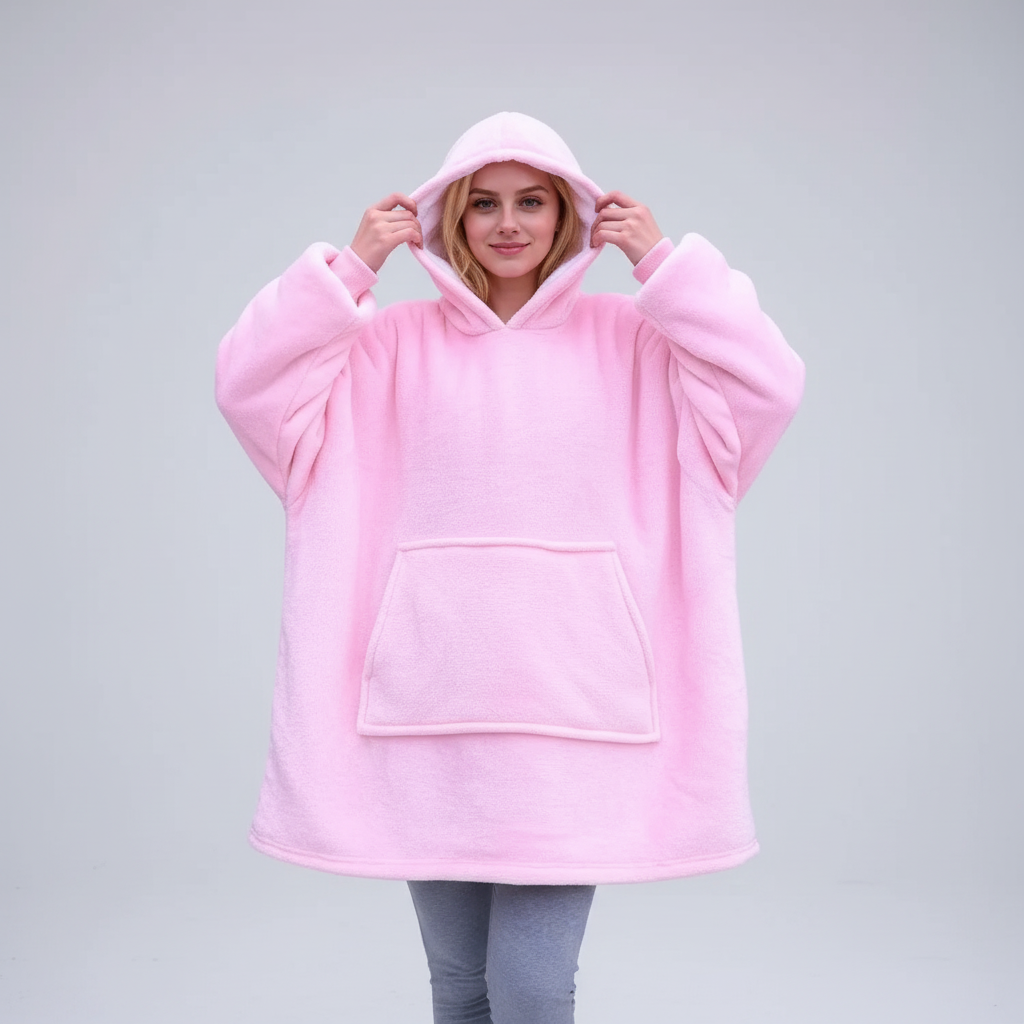 Oversized Hooded Blanket Robe