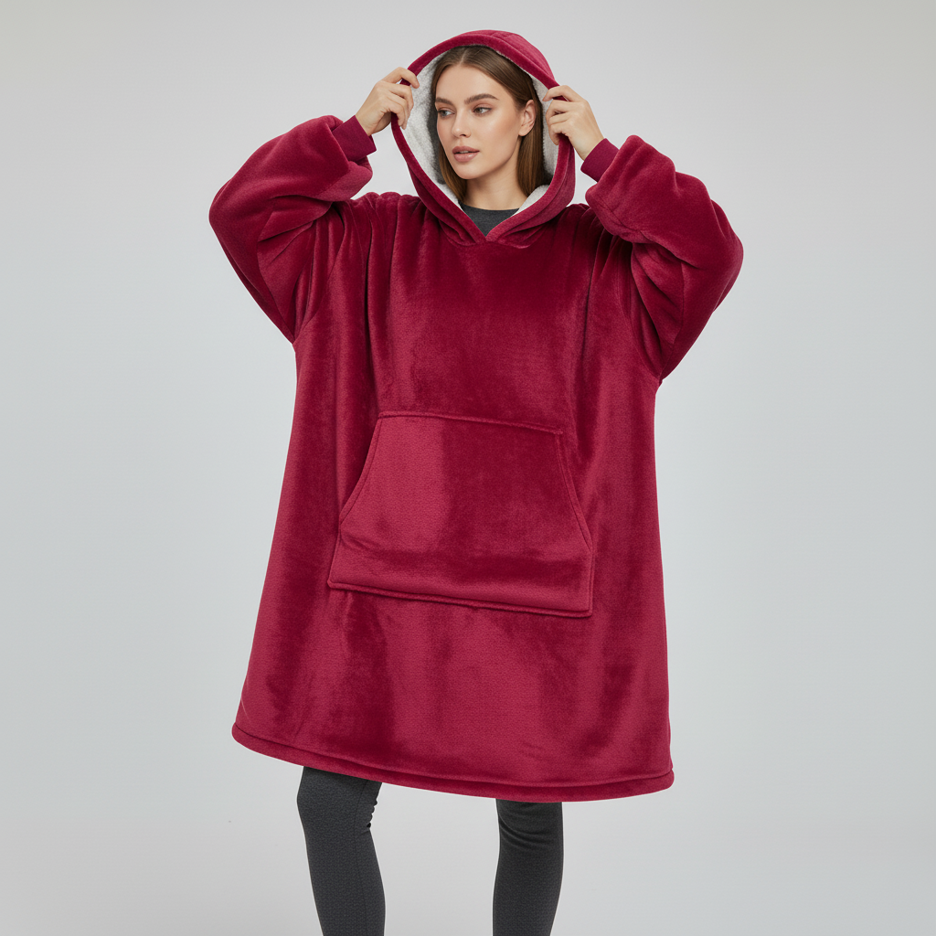 Oversized Hooded Blanket Robe