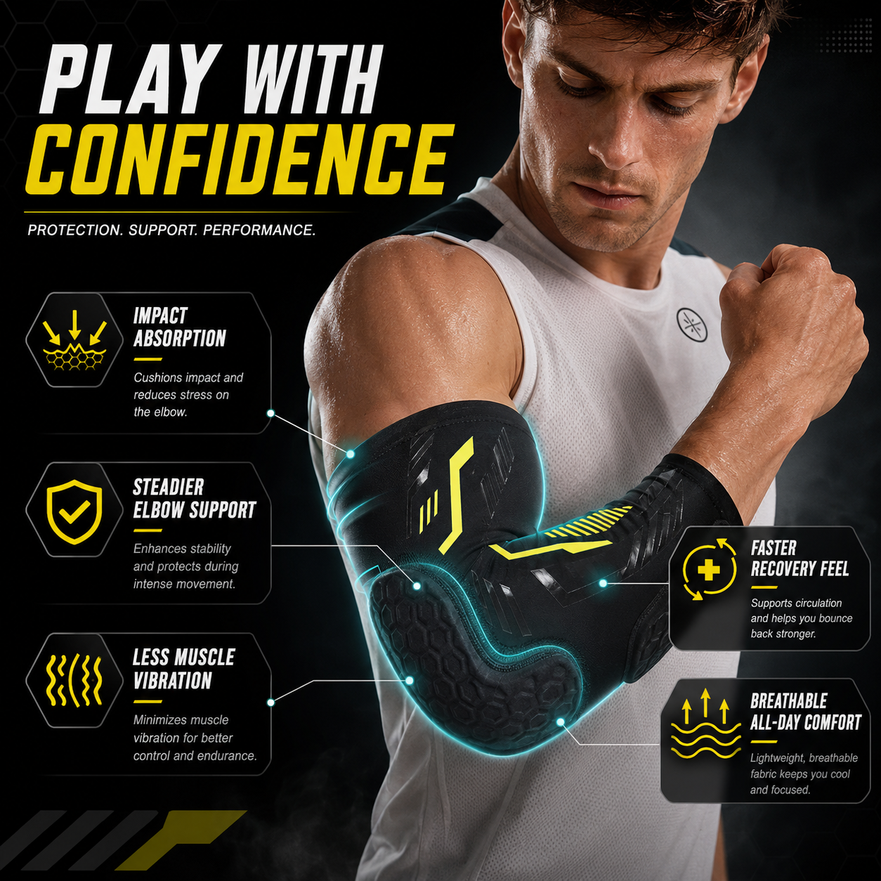 Padded Compression Elbow Sleeve