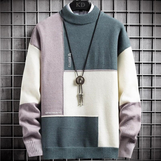 Patchwork Pullover | Warm Sweater