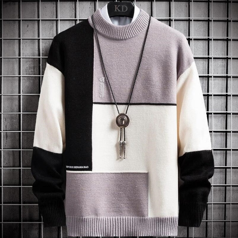 Patchwork Pullover | Warm Sweater