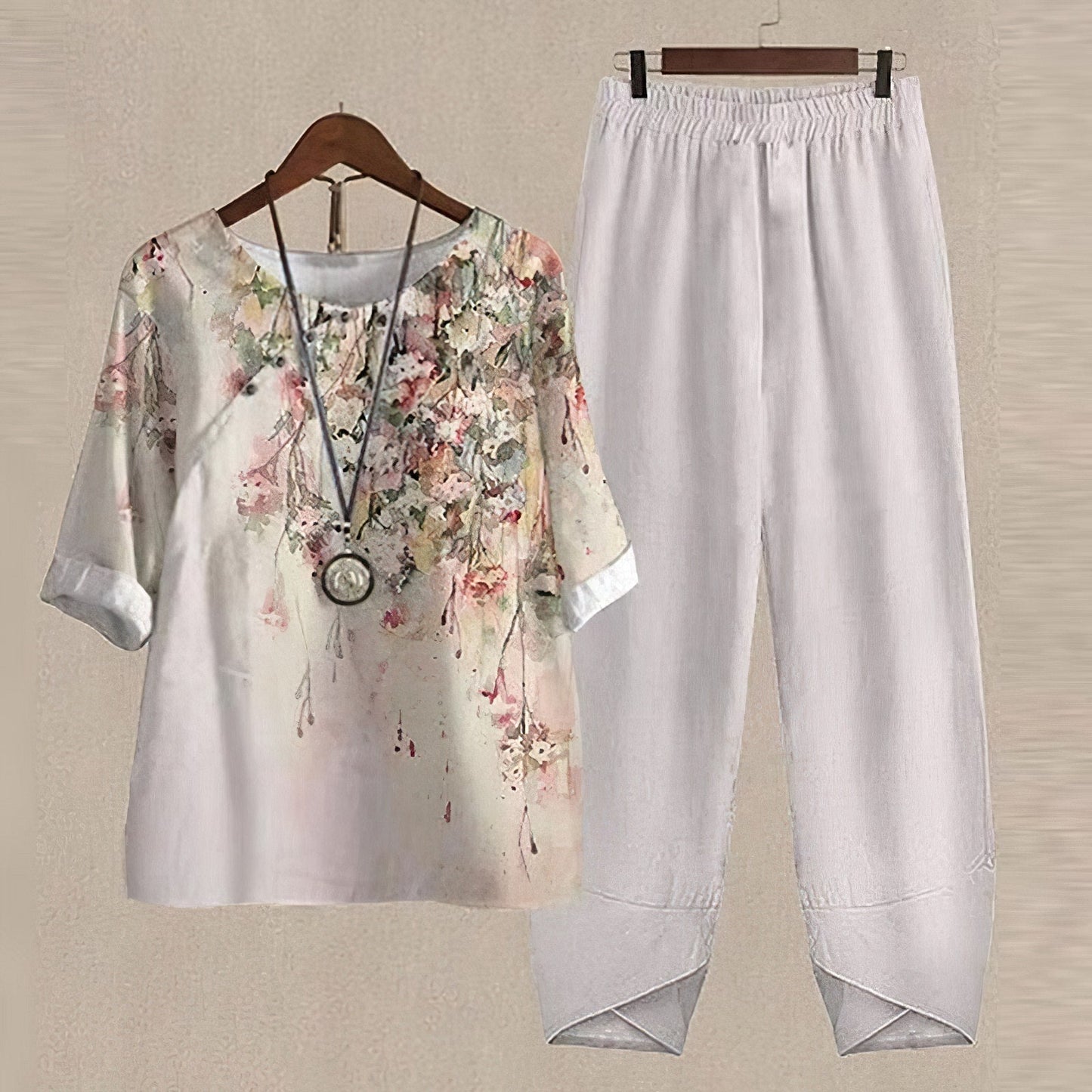 Perfectly Comfortable Elegant Floral Two Piece Set