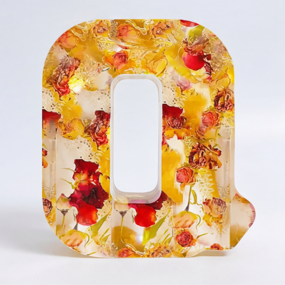 Personalized Floral Resin Letter Light