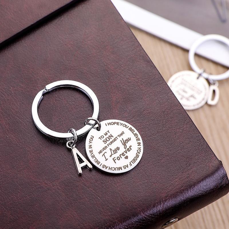 Personalized Initial Keychain for Son or Daughter
