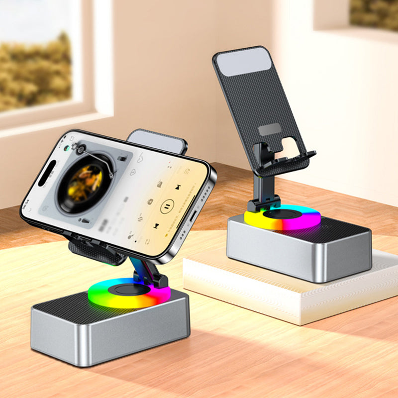 Phone stand with Bluetooth audio speaker