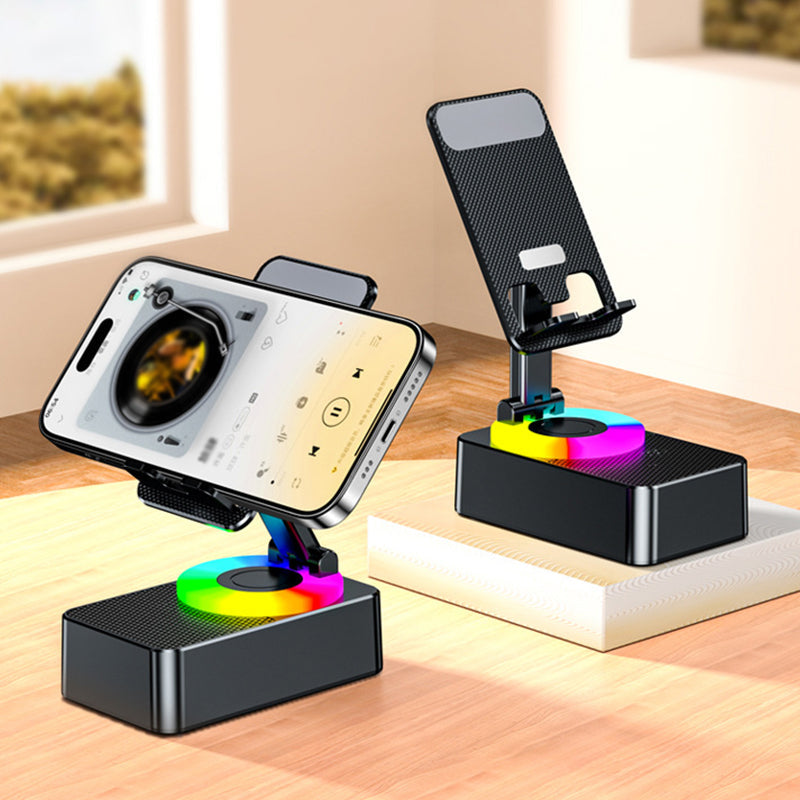 Phone stand with Bluetooth audio speaker