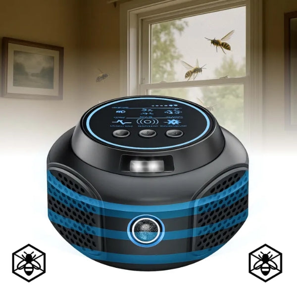 Plug-in Ultrasonic Wasp and Hornet Repellent | Chemical-Free. Silent Protection for Home, Pool, and Patio (Covers 3200 Square Feet)