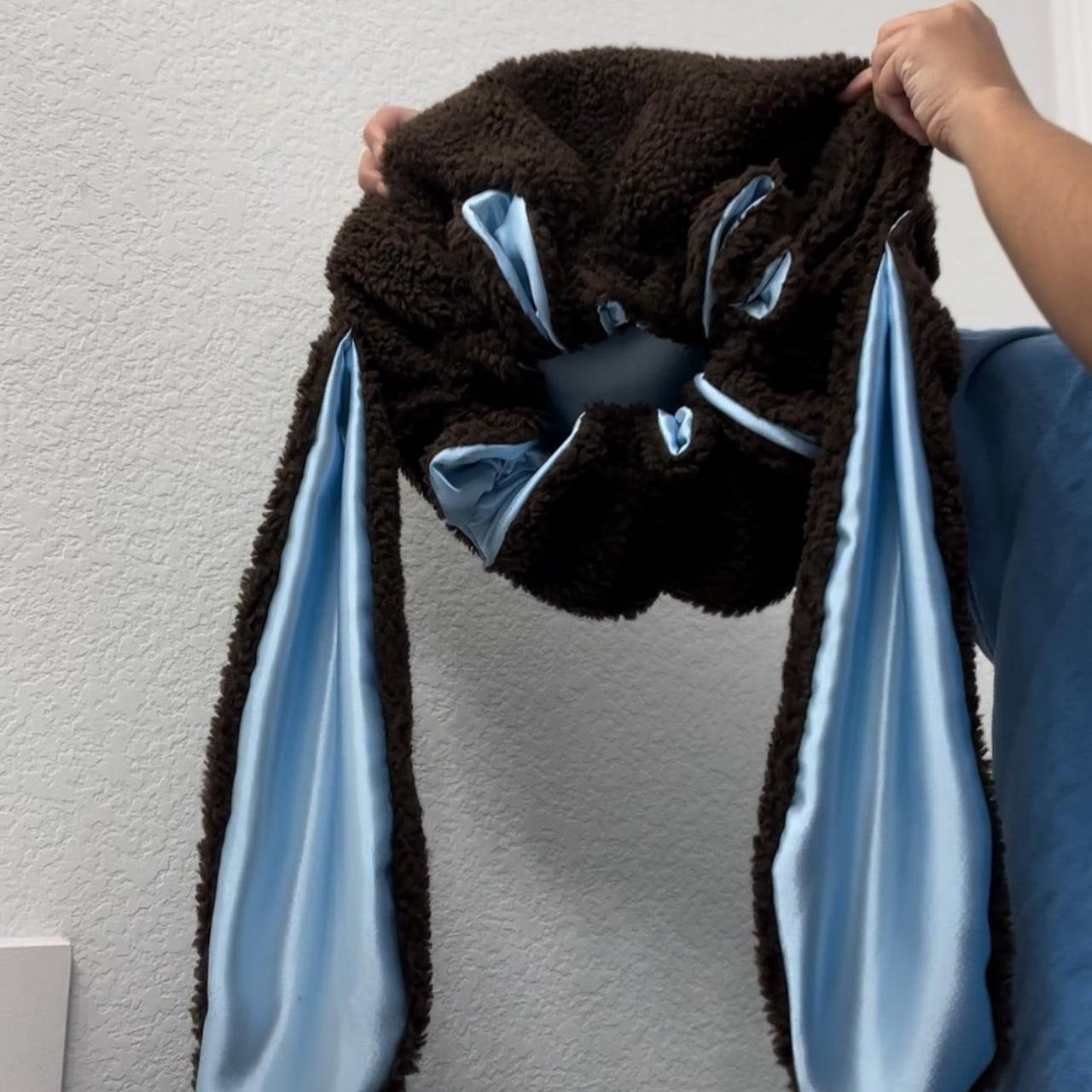 Plush Bunny Bonnet — Soft Warm Hat with Lining