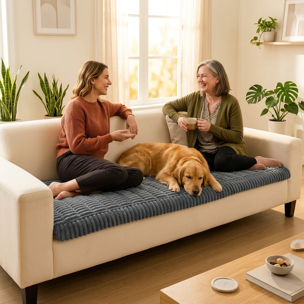 Plush Non Slip Couch Protector for Pets