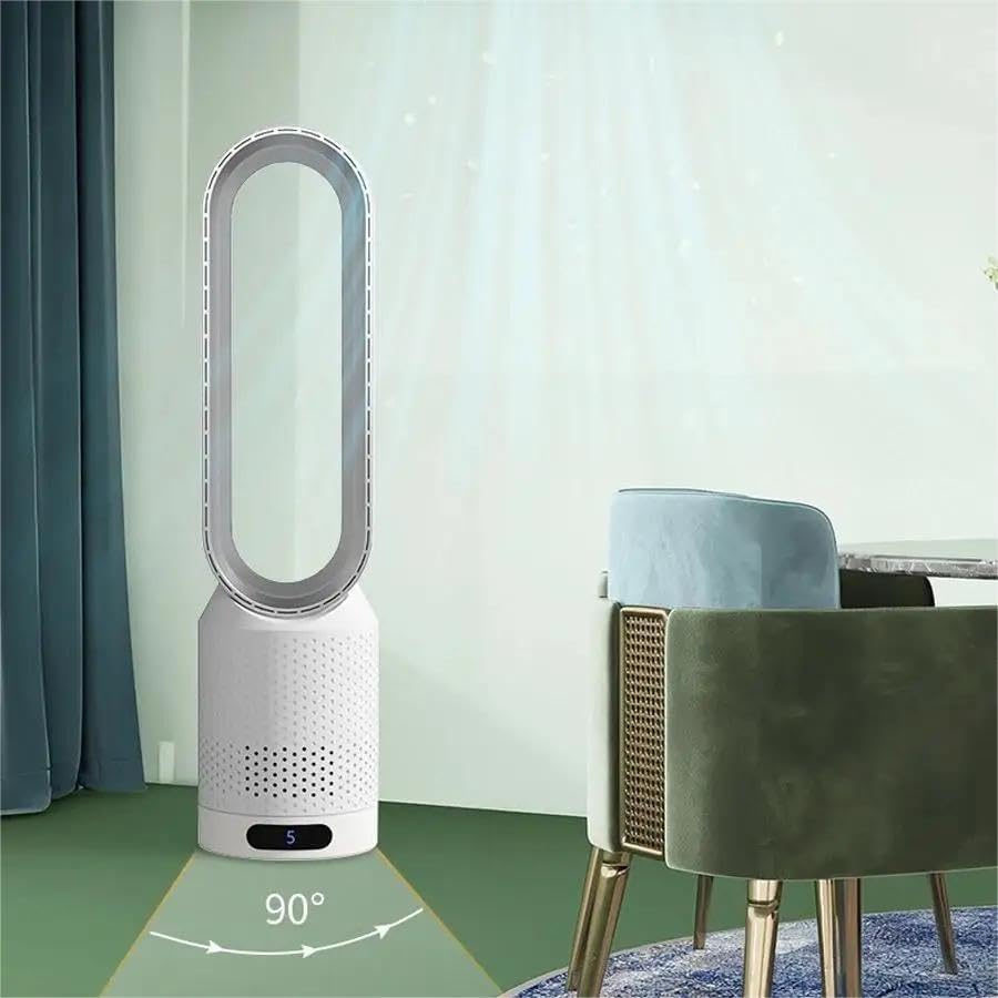 Portable Bladeless Fan with Air Purification and Remote Control