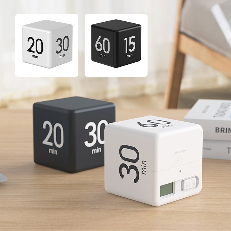 Portable Cube Timer Digital Countdown Alarm for Productivity