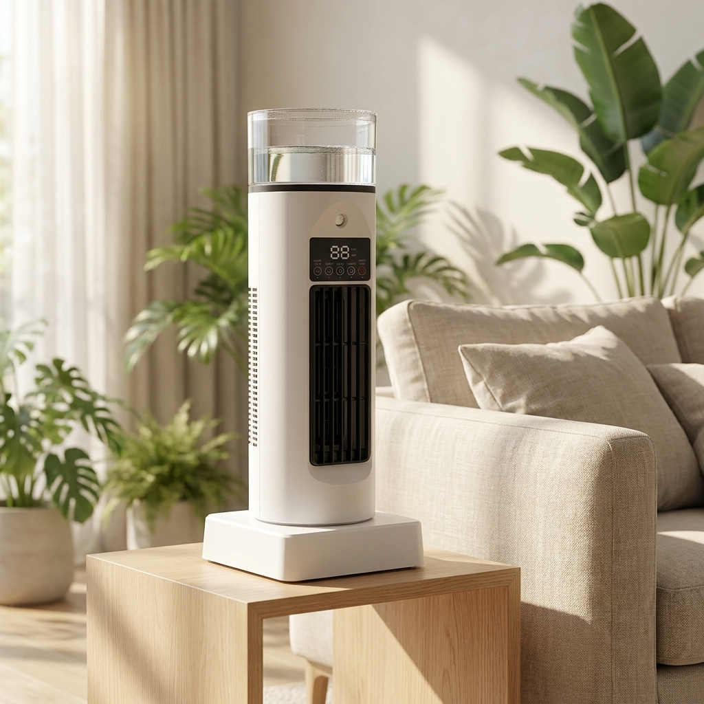Portable Desk Air Cooler with Humidifier, USB Powered, Bladeless, 6 Speeds, Remote Control [PRE-ORDER]