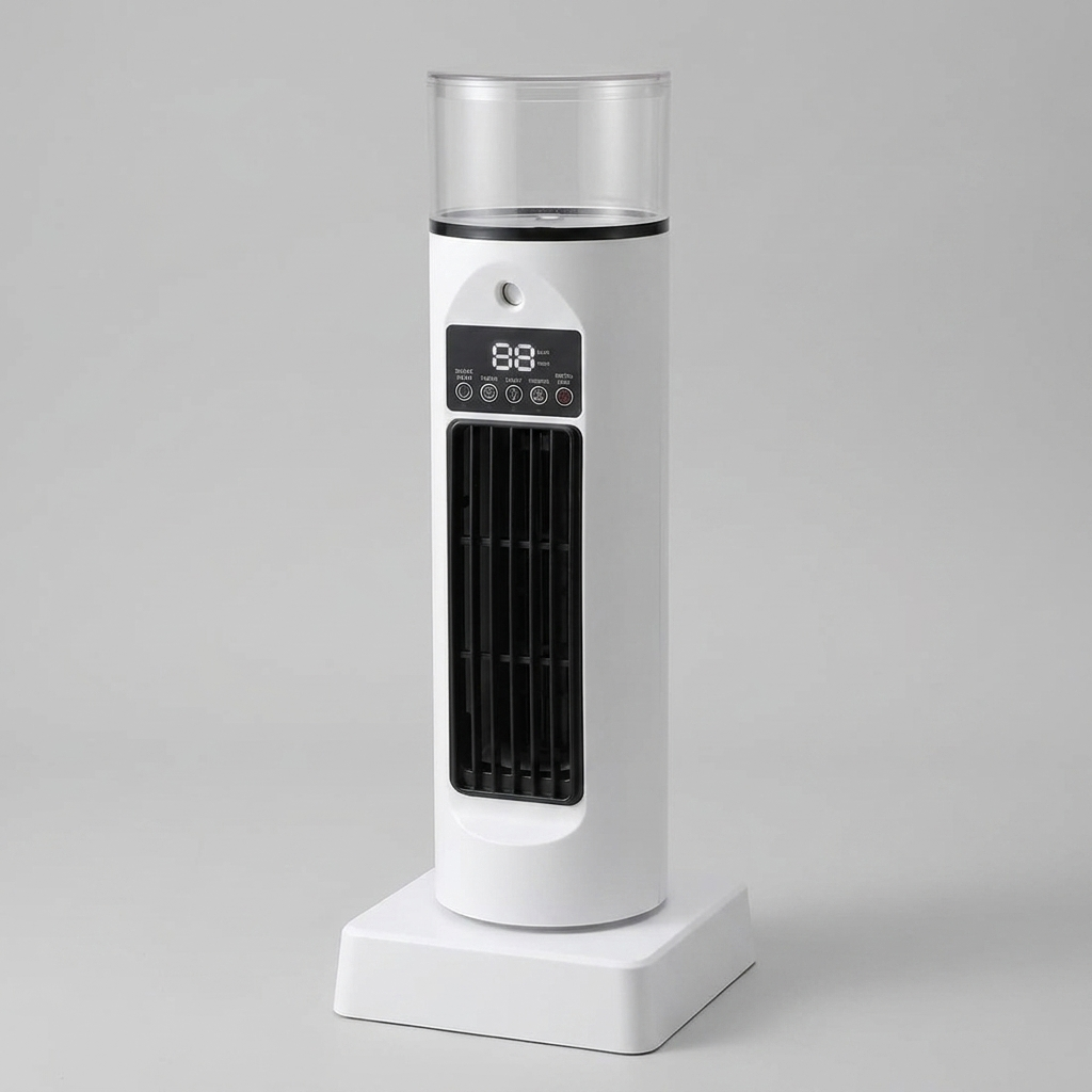 Portable Desk Air Cooler with Humidifier, USB Powered, Bladeless, 6 Speeds, Remote Control [PRE-ORDER]