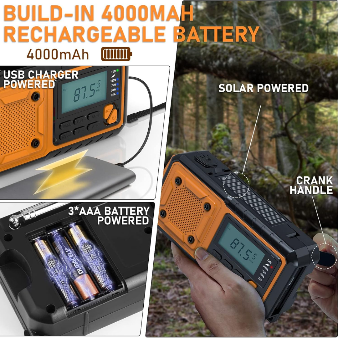 Portable Emergency Crank Radio