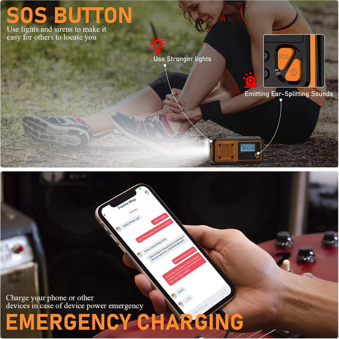 Portable Emergency Crank Radio