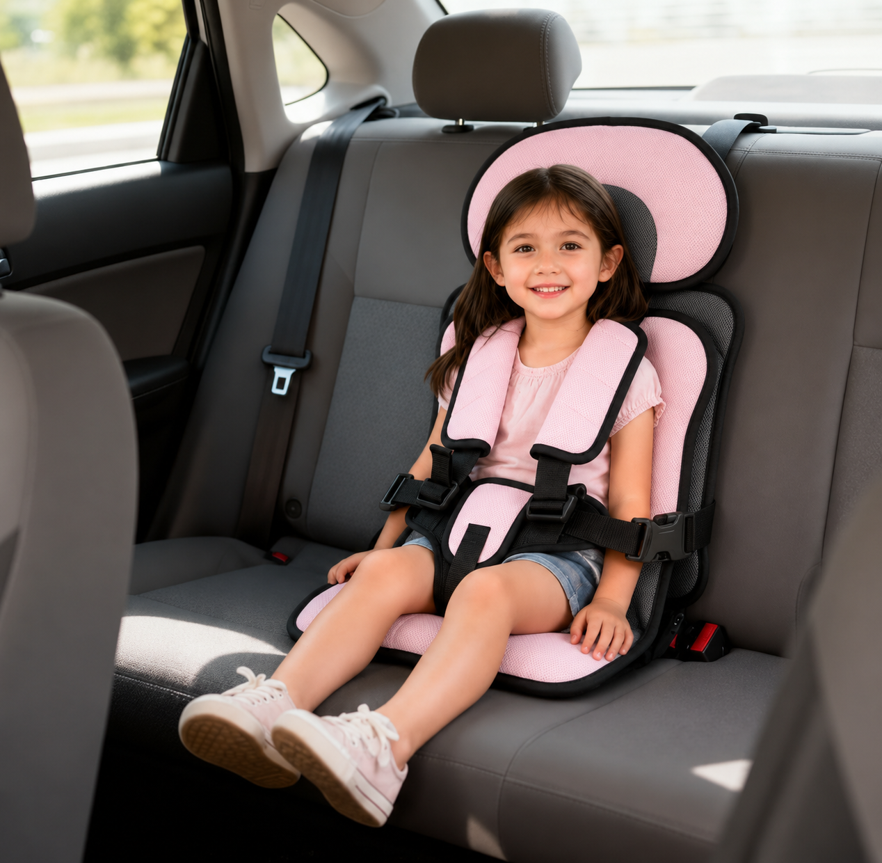 Portable & Foldable Child Car Booster Seat