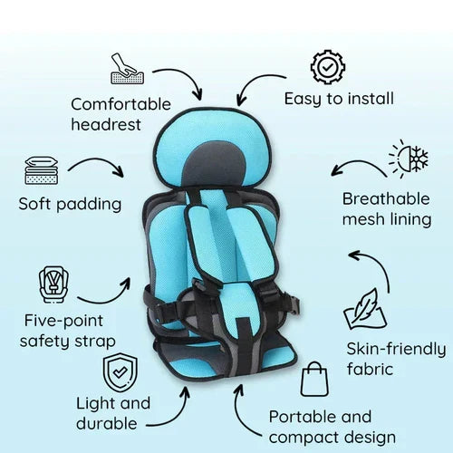 Portable & Foldable Child Car Booster Seat