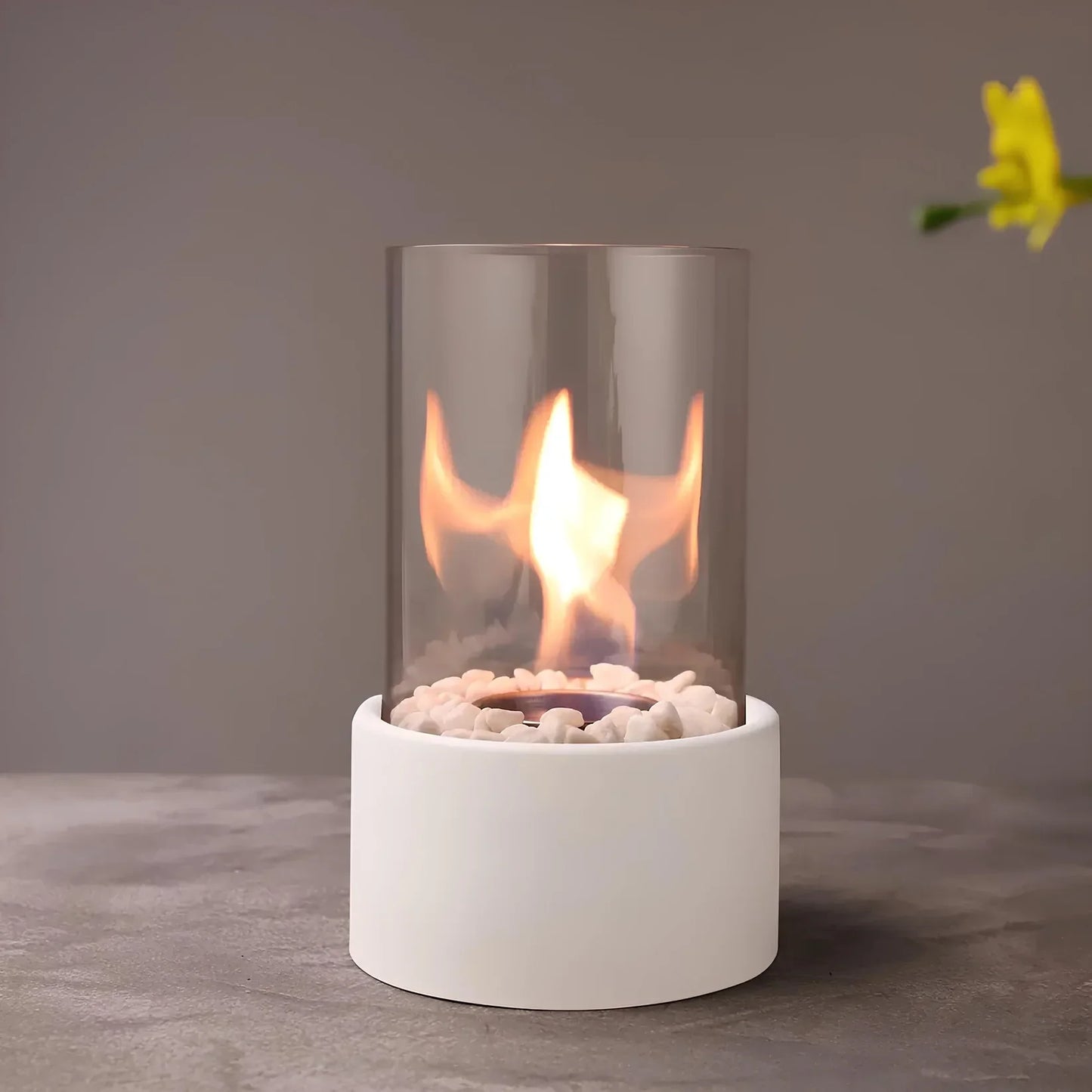 Portable Glass Fireplace for Modern Indoor & Outdoor Ambience