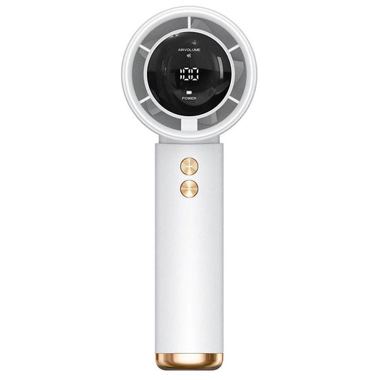 Portable Hand Fan with Digital LCD Display