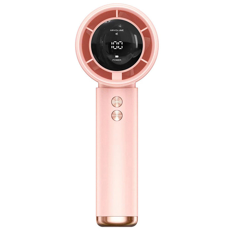 Portable Hand Fan with Digital LCD Display