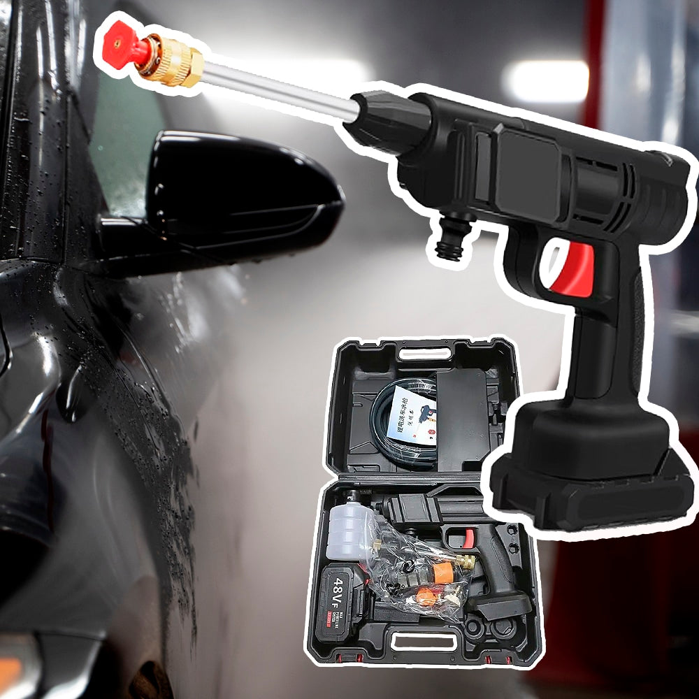 Portable High Pressure Washer - 24 bar with Battery Including Charger and Fine Case