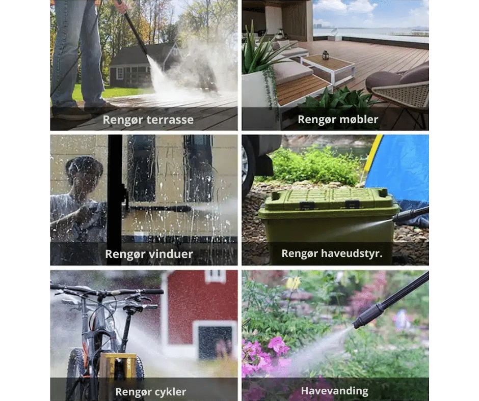 Portable High Pressure Washer - 24 bar with Battery Including Charger and Fine Case