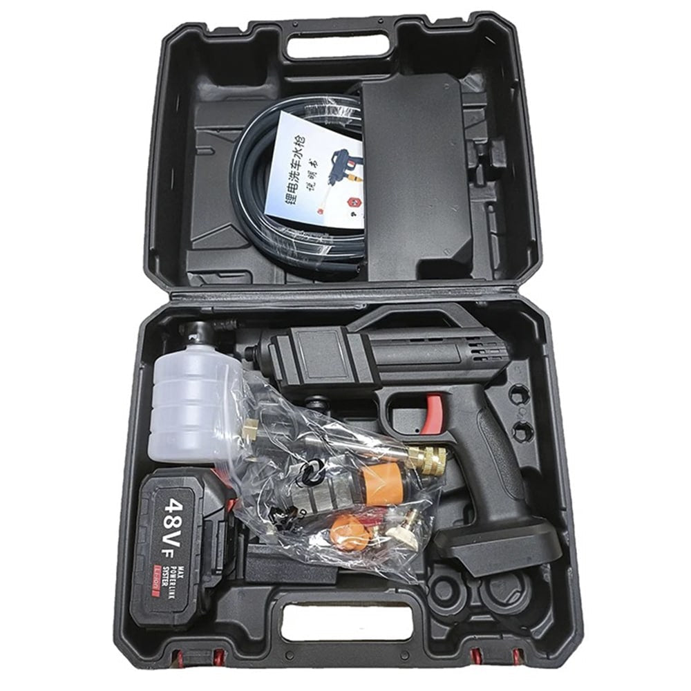 Portable High Pressure Washer - 24 bar with Battery Including Charger and Fine Case