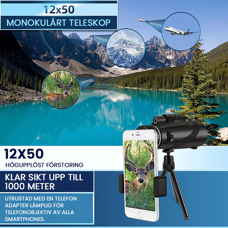 Portable Zoom HD 5000M Telescope for Outdoor Use