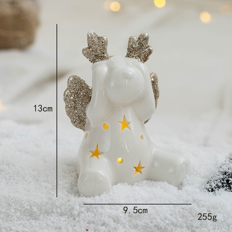 Pre-Lit Glass-Look Tabletop Christmas Tree with LED Lights and Star Topper