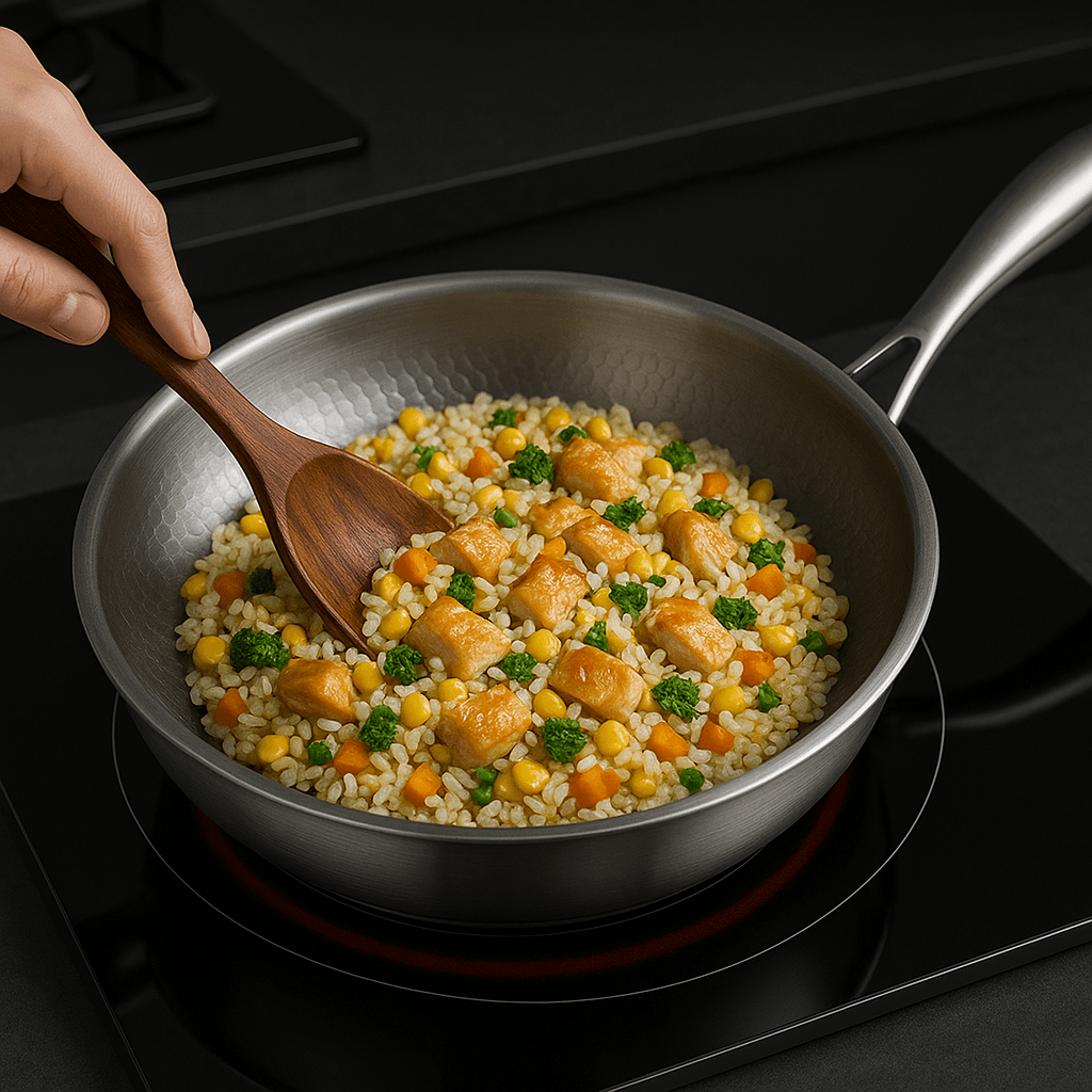 Premium Titanium Non-Coated Pan for All Hobs