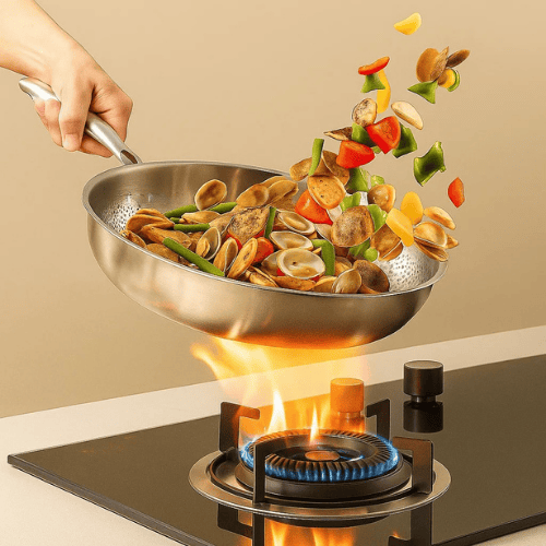 Premium Titanium Non-Coated Pan for All Hobs