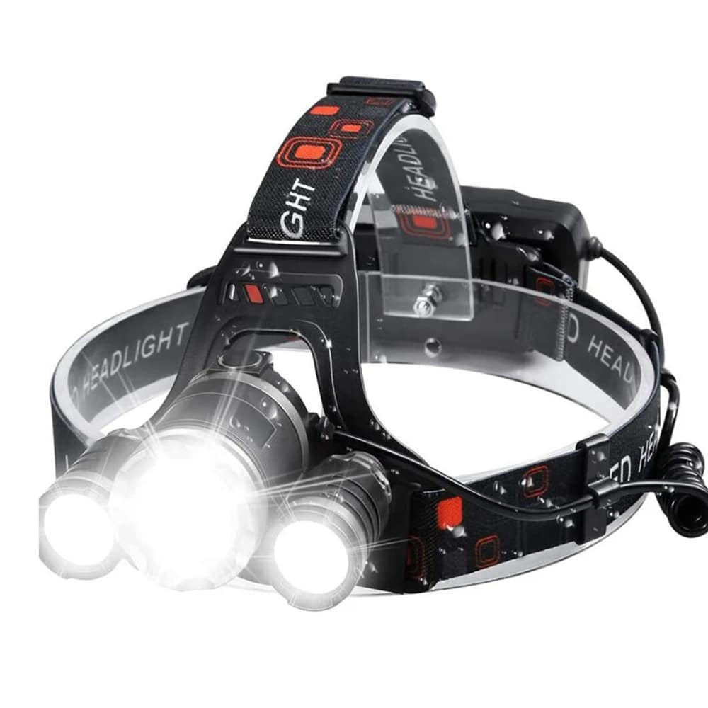 Professional LED Headlamp (5000 Lumens) - Multifunctional and Rechargeable with USB