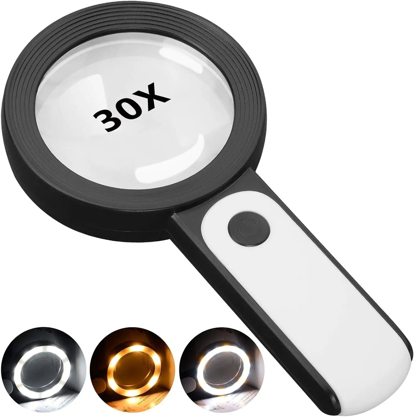 Professional Magnifying Glass with LED Light – Ergonomic Optical Tool for Enthusiasts and Seniors – Perfect for Stylish Relaxation with Favorite Reading or Hobby