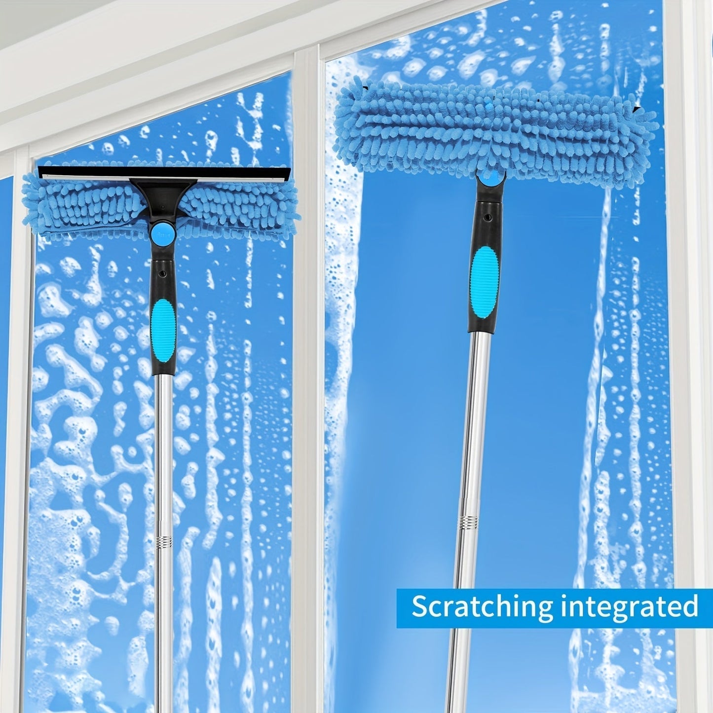 Professional Window Cleaner Telescopic - Streak-Free Windows