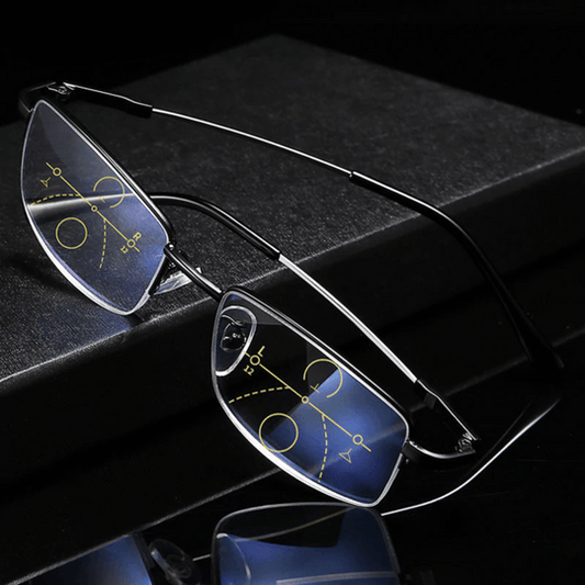 Progressive Intelligent Glasses | Multi-Focus Technology | Black
