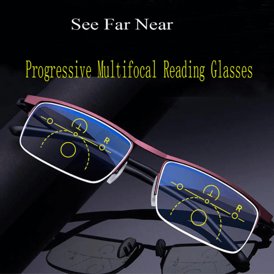 Progressive Intelligent Glasses | Multi-Focus Technology | Black