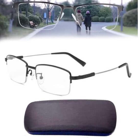Progressive Intelligent Glasses | Multi-Focus Technology | Black