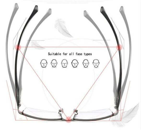 Progressive Intelligent Glasses | Multi-Focus Technology | Black