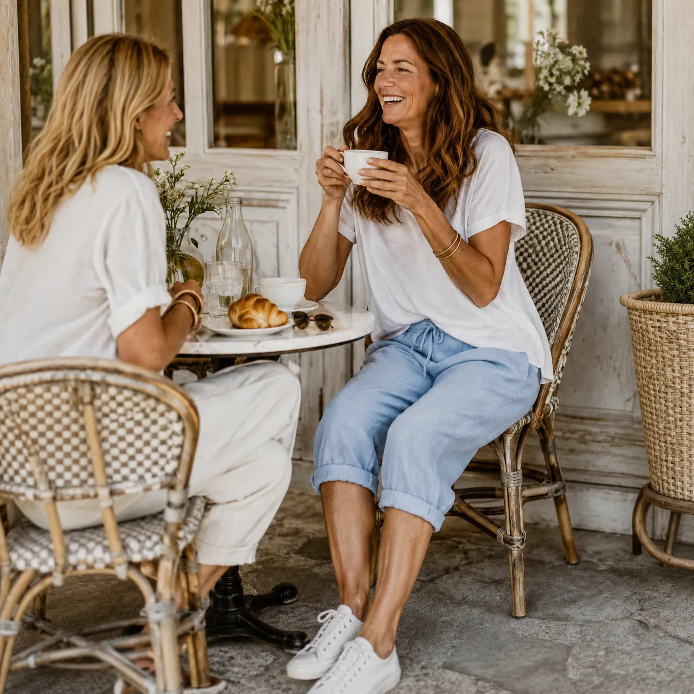 Pull-on -look capri pants