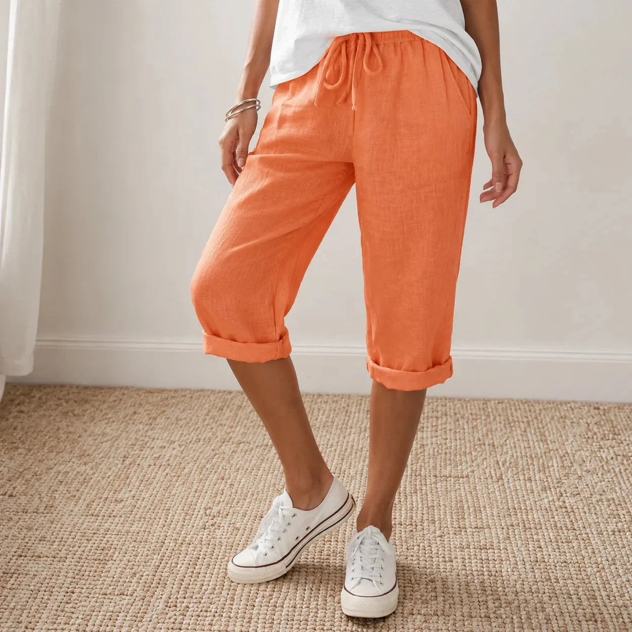 Pull-on -look capri pants