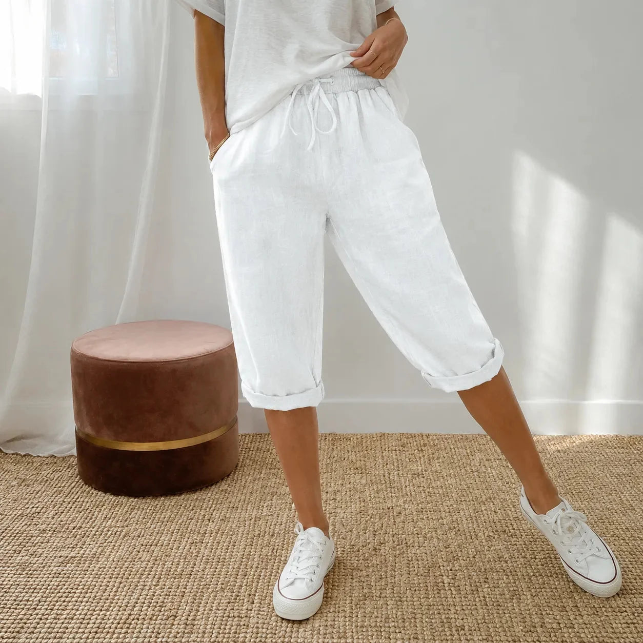 Pull-on -look capri pants