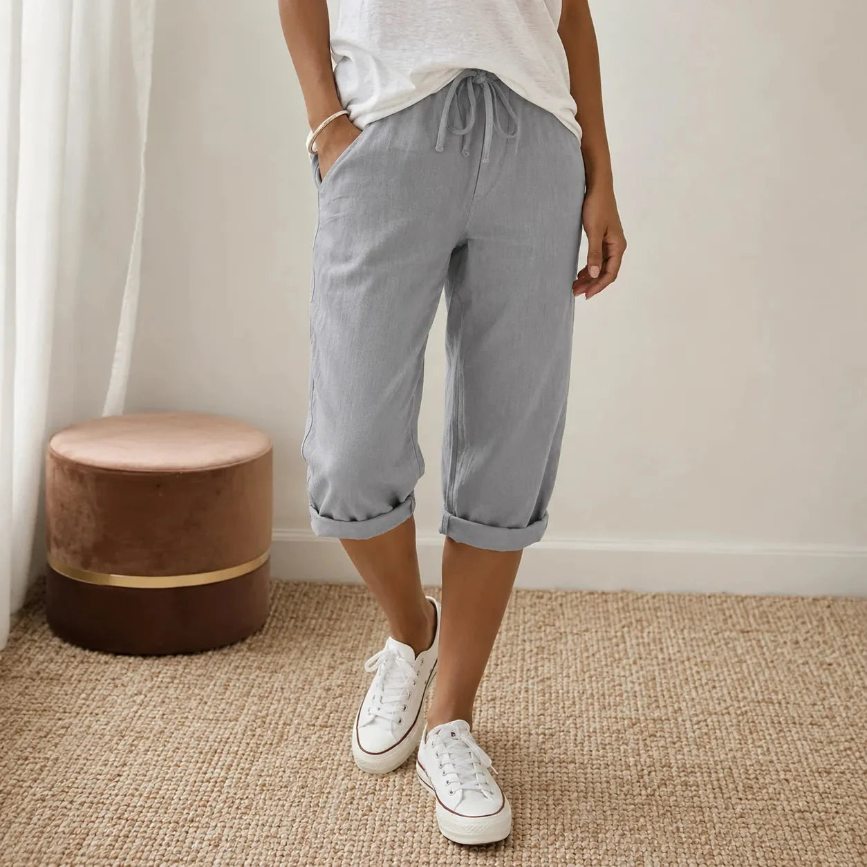Pull-on -look capri pants