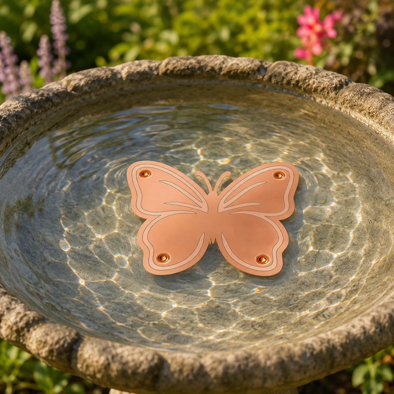 Pure Copper Bird Bath Purifier Disc, Algae Control Flower
