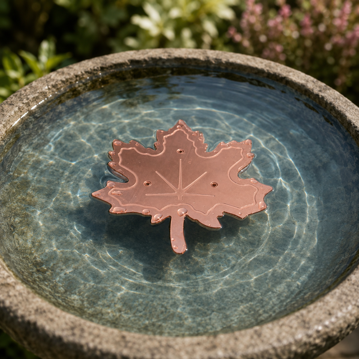 Pure Copper Bird Bath Purifier Disc, Algae Control Flower