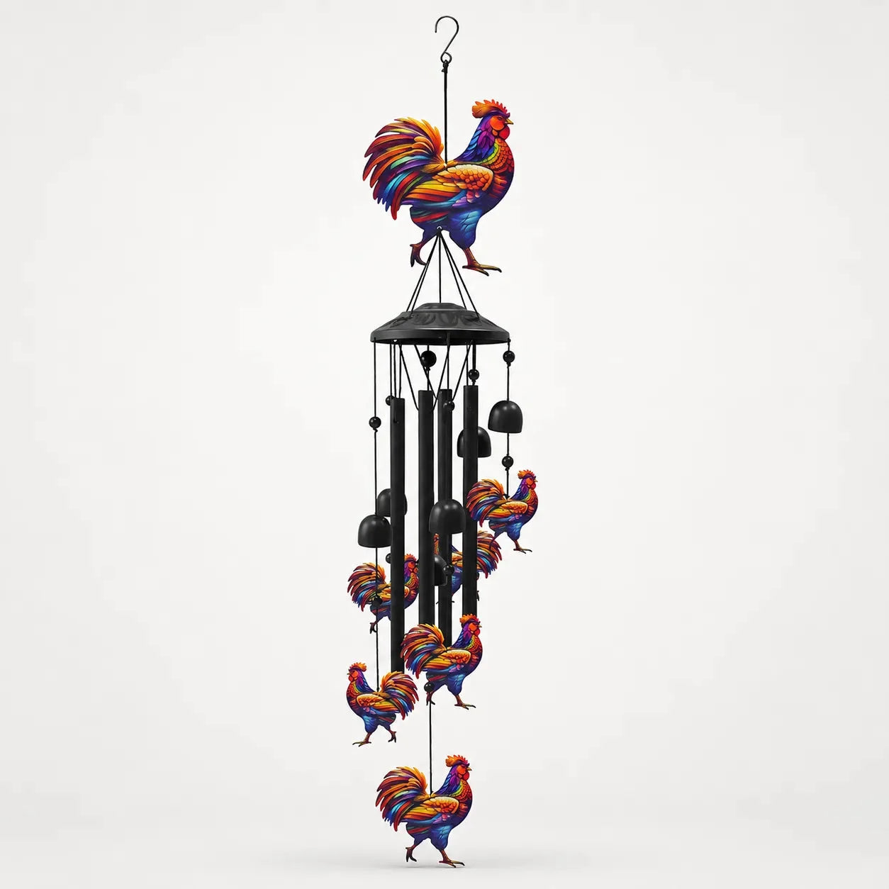 Rainbow Hummingbird Wind Chime for Garden, Patio & Porch