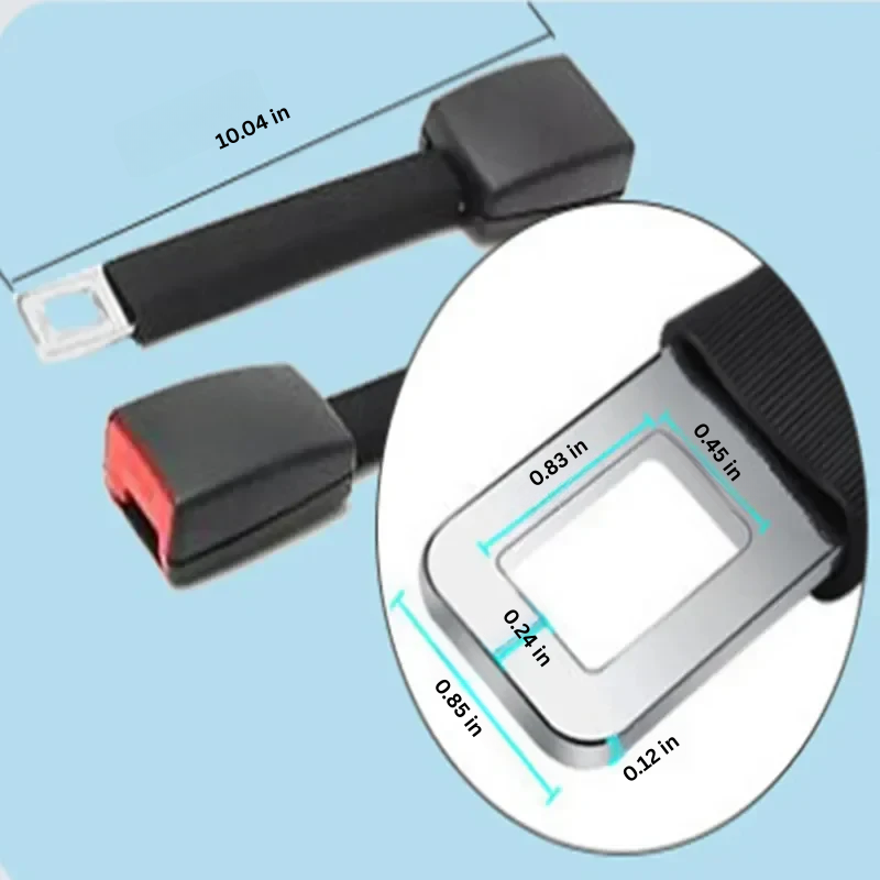 Raised Seat Belt Extender with Rigid Stem