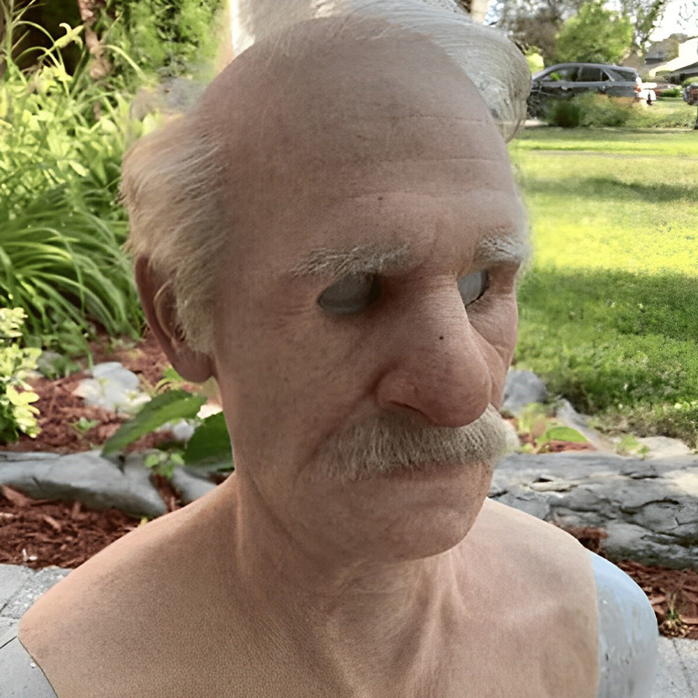 Realistic Old Man Mask – Halloween and Cosplay Latex Mask with Movable Mouth
