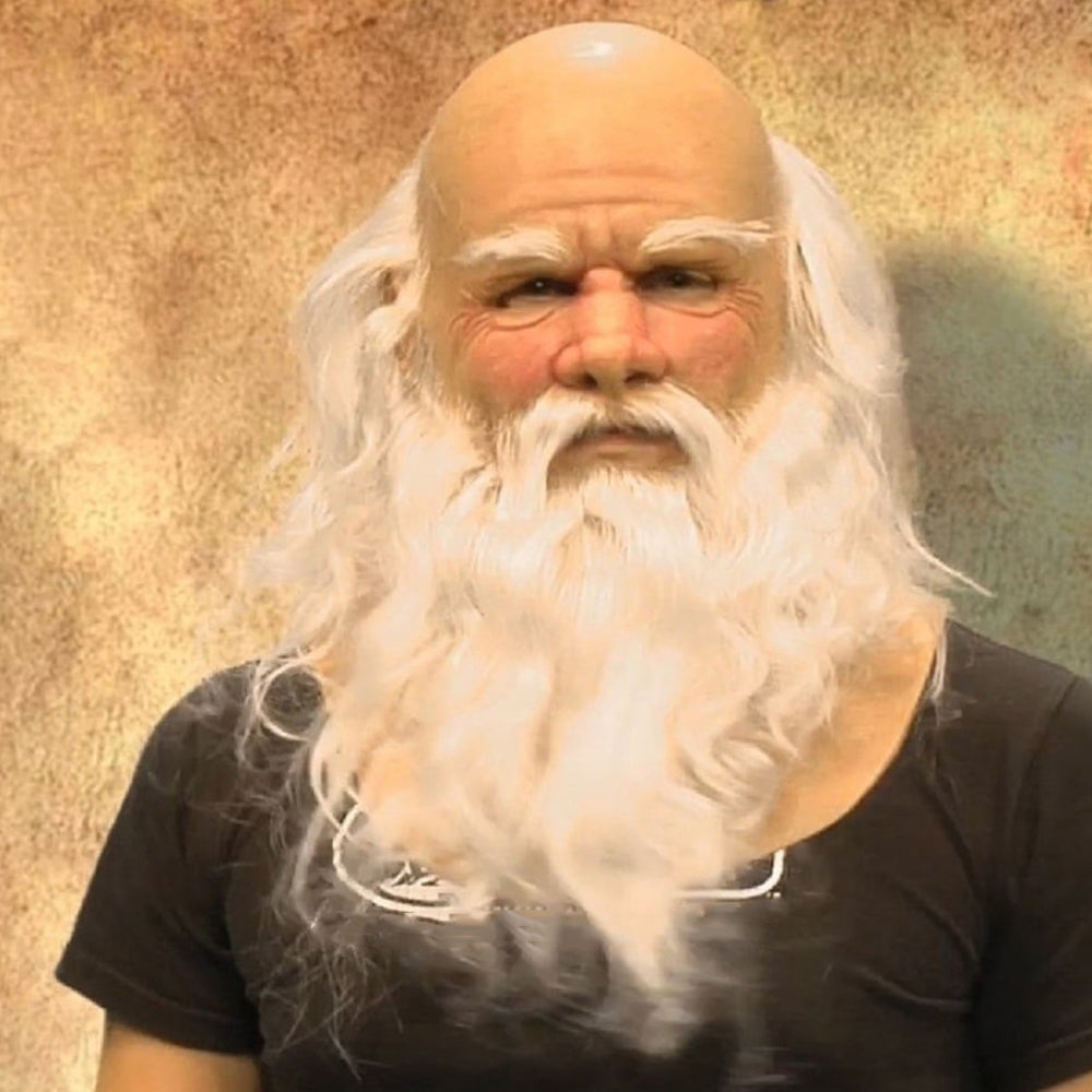 Realistic Old Man Mask – Halloween and Cosplay Latex Mask with Movable Mouth
